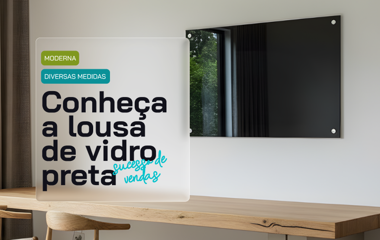 Lousa de Vidro Preta Expo Mimo Home Office2